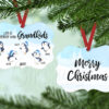 Life is Better with Grandkids Benelux Ornament personalized with five penguins
