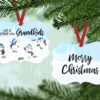Life is Better with Grandkids Benelux Ornament personalized with four penguins