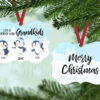Life is Better with Grandkids Benelux Ornament personalized with three penguins